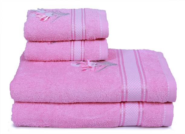 RANGOLI Cotton 370 GSM Bath, Hand Towel Set