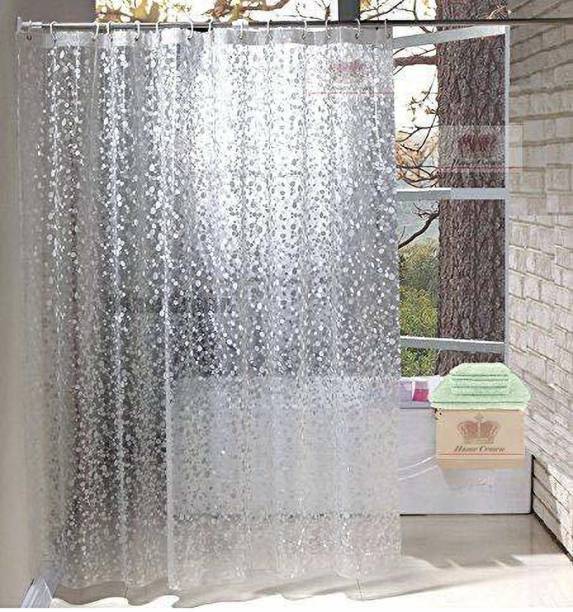B B INDUSTRIES 213.36 cm (7 ft) PVC Transparent Shower Curtain Single Curtain