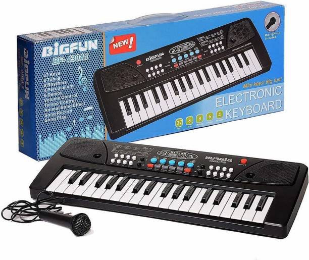 totoy 37 Key Piano Keyboard Toy for Kids with Mic Dc Power Option Recording
