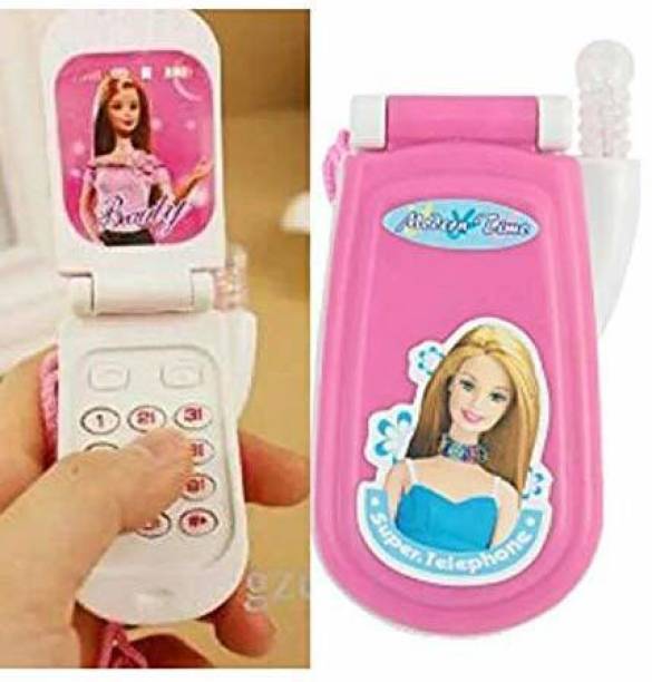 HK Toys Happy Barbie Mobile Musical Sound Phone for Kids (Pack of 2 )