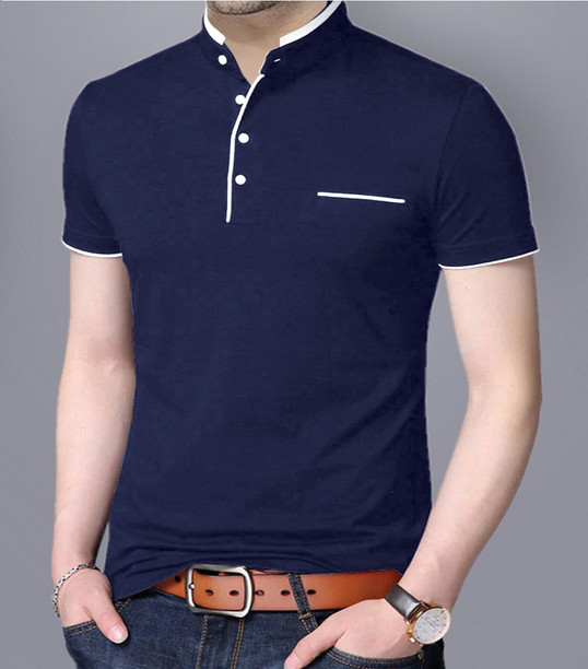 Nehru collar t shirt clearance