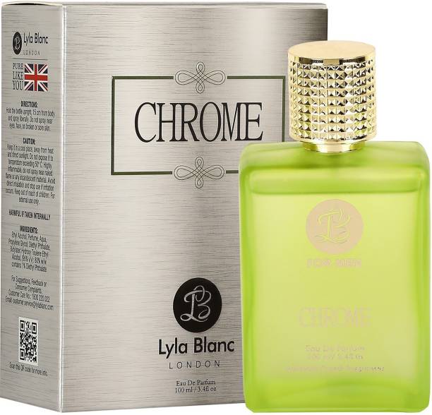 Lyla Blanc CHROME Perfume Spray for Men- 100ml Eau de Parfum  -  100 ml