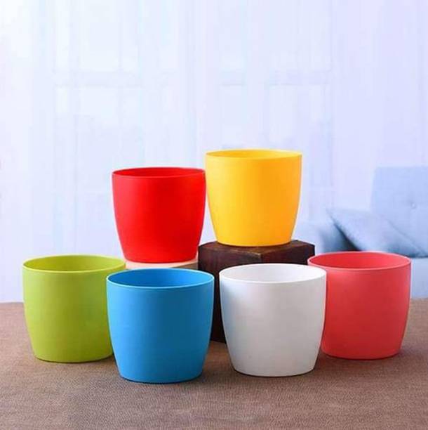 CACTUS VARIETIES Eco-Friendly Plastic Cool Pot Flower Pot and Home Decor Pot for Outdoor & Indoor Plant Container Set