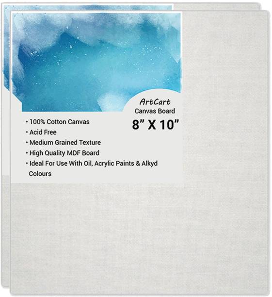 ArtCart Premium Cotton Medium Grain Board Canvas (Set of 2)