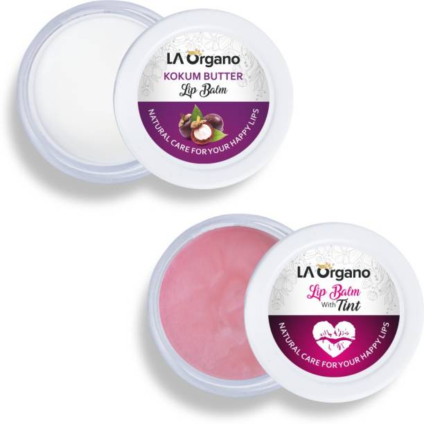 LA Organo Kokum Butter & Tint Lip Balm For Dry, Chapped Lips Kokum Butter, Tint