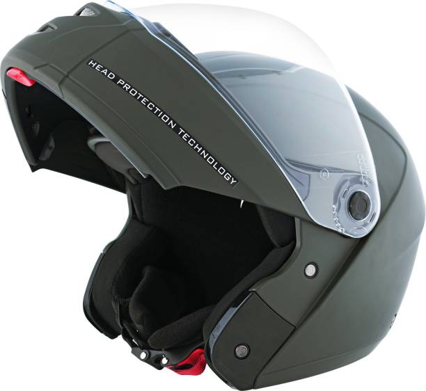 STUDDS NINJA ELITE SUPER FULL FACE - MILITARY GREEN -L Motorbike Helmet
