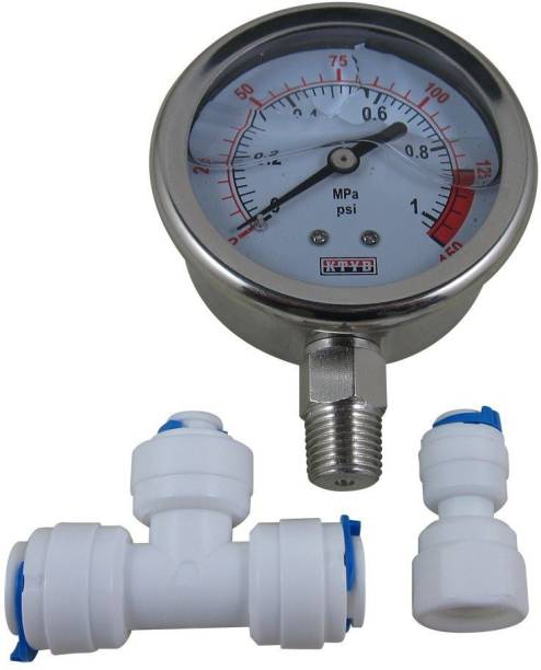MG WATER SOLUTION RO Water Purifier Pressure Gauge Kit Booster Pump PSI Meter Tester 1/4" Diaphragm Water Pump