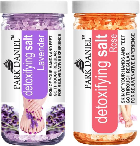 PARK DANIEL Lavender�& Rose Bath Salt For Manicure Pedicure Refresh Skin Pack of 2 200 gms