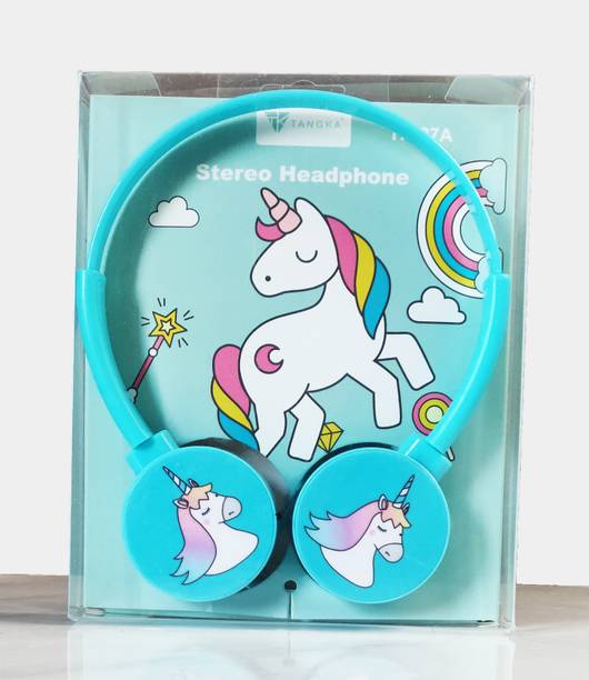 Top Headset D cheap price 5stars Flipkart in India 98 GiftMax Unicorn Kids Wire Headphone 3.5mm Jack Bass Booster Wired without Mic Headset