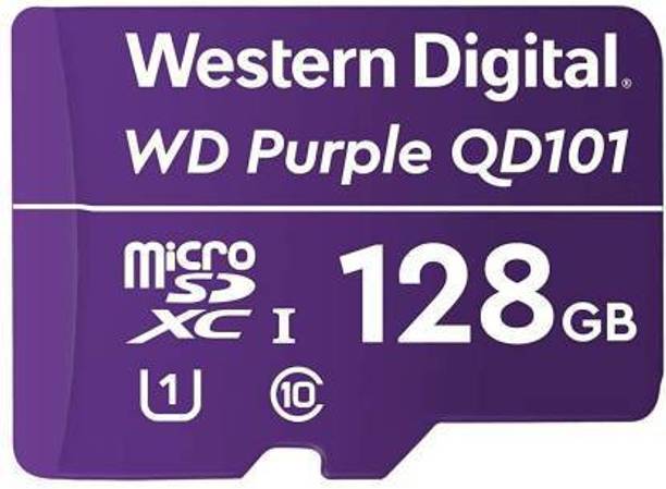WD WD Purple Surveillance Micro SD 128 GB MicroSDXC Class 10 80 Mbps Memory Card