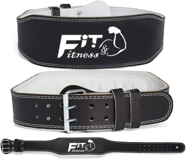 FIT & FITNESS 4’’Genuine Leather Weight Lifting Belt Gym Back Support Power Lifting Belt Back Support