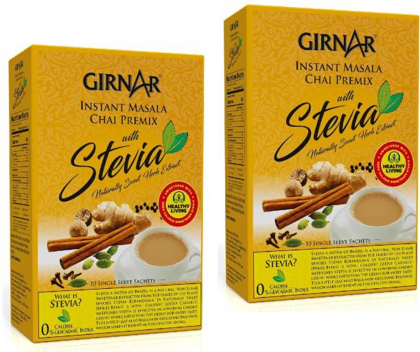 Girnar Stevia Masala Instant Tea Premix - 20 Sachets Instant Tea Box