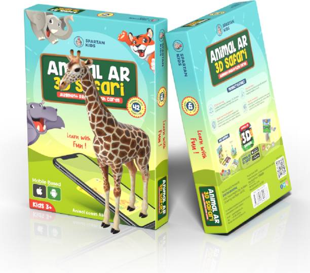 spartan kids Animal AR 3D Safari Flashcards