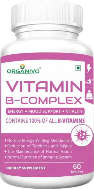 Organivo Vitamin B-Complex with Vitamin C &amp; D3, 60 Tablets