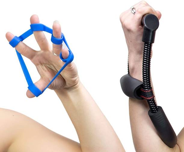 Leosportz Forearm Blaster and Finger Exerciser, Home Workout Equipment Set Hand Grip/Fitness Grip