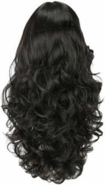 D-DIVINE Premium Quality Black 22 Inch Clip In Synthetic Hair Extension