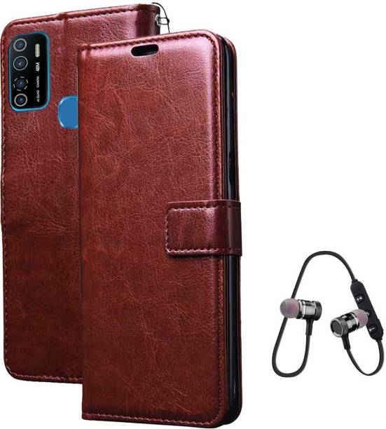 RRTBZ Cover Accessory Combo for Tecno Spark 5 pro / Infinix Hot 9 Pro with Bluetooth Headset Headphones