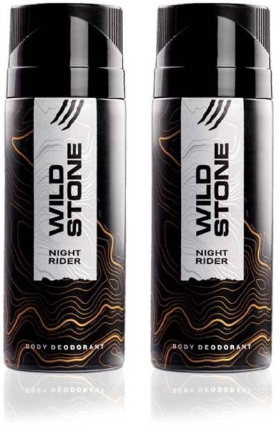 Wild Stone Night Rider Deodorant Spray Pack of 2 Combo (150ML each) Deodorant Spray  -  For Men