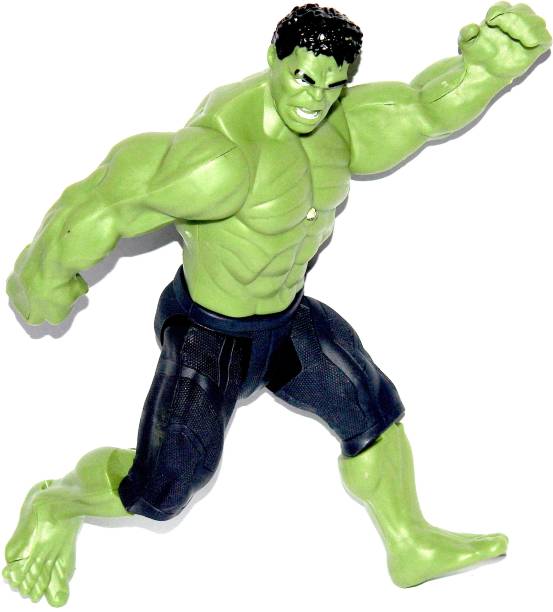 WOW Toys-Delivering Joys of Life Super Hero Action Figure Toy|| LED Light|| Big Action Figure of HLK Angry Hero|| Green|| Pack of 1|| 26 cm|| Best Gift for Children