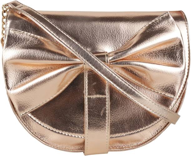 Antin Gold Sling Bag Women's/Girls Rose Gold Trendy Stylish Bow Sling Bag Shoulder Bag Stylish and cool design