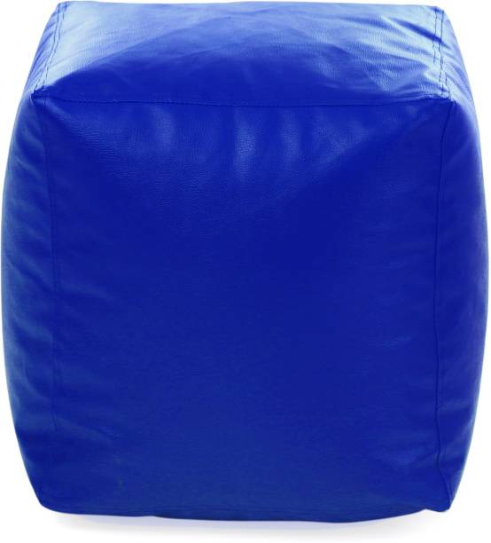 STYLE HOMEZ Large Square Ottoman Royal Bean Bag Footstool  With Bean Filling