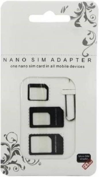 NewSelect 4 in 1 Sim Card Converter Adapter Kit Nano to Micro/Standard Sim Tray Opener Sim Adapter (Fiber) Sim Adapter