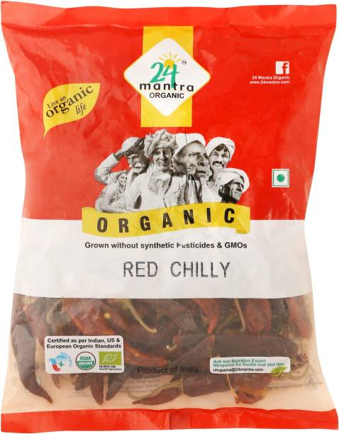 24 mantra ORGANIC Organic Red Stick Chilly/Lal Mirch/Erra Mirapakaya