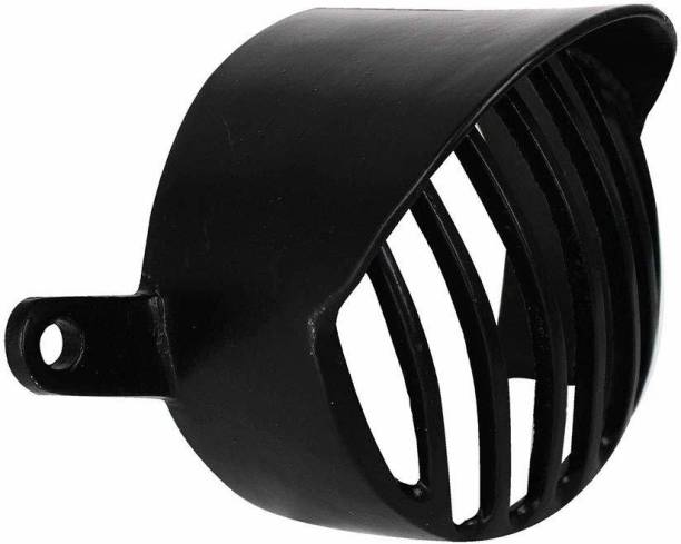 Ramanta Metal Bullet Tail Light Grill for Royal Enfield Bullet Classic 350 & 500 (1 Pc Tail Light Grill, Black with Cap) Bike Headlight Grill