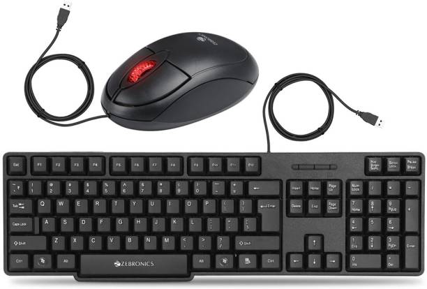 ZEBRONICS Zeb-K20 Keyboard and Zeb-Rise Mouse combo Com...