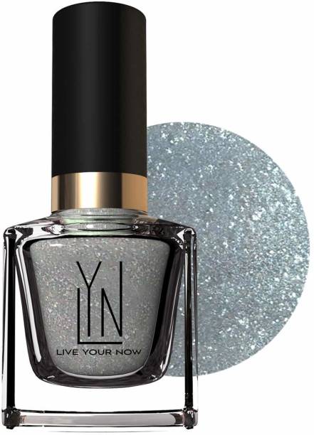 LYN Live Your Now Nail Polish Vegan - Non Toxic Long Lasting Nail Paint(Silver Spoon Me) Silver