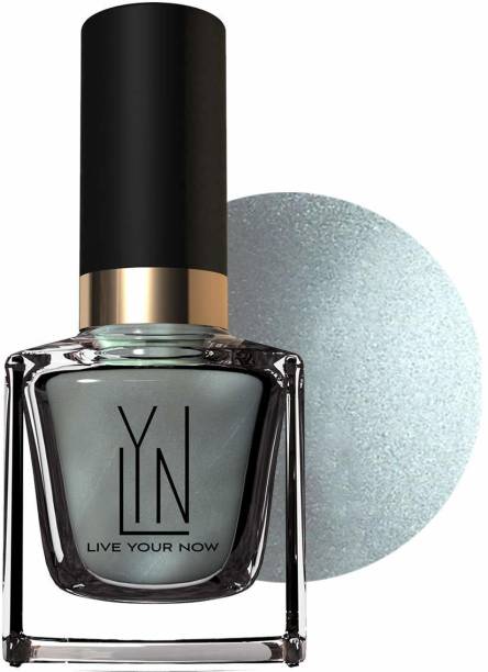 LYN Live Your Now Nail Polish Vegan - Non Toxic Long Lasting Nail Paint(Steeling The Show) Silver