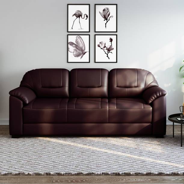 Bharat Lifestyle Levo Leatherette 3 Seater  Sofa