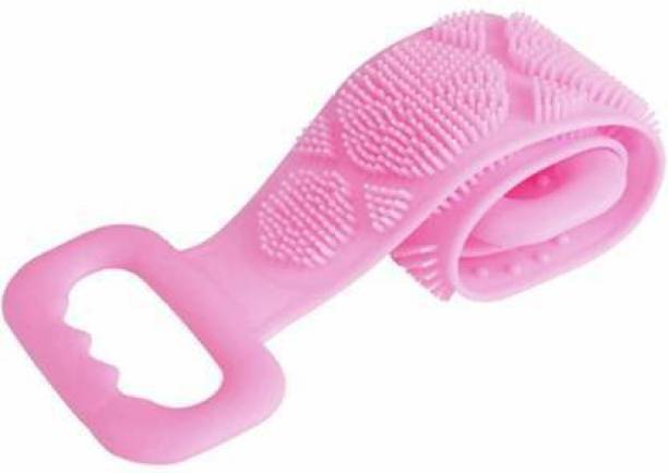 GENIUSCROWN Silicone Body Brush, Easy to Clean, Lathers Well, Eco Friendly, Bath Belt Exfoliating Long Silicone Body Back Scrubber