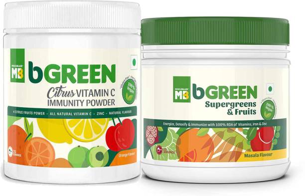 bGreen Supergreens & Fruits and Citrus Vitamin C Combo Pack Combo