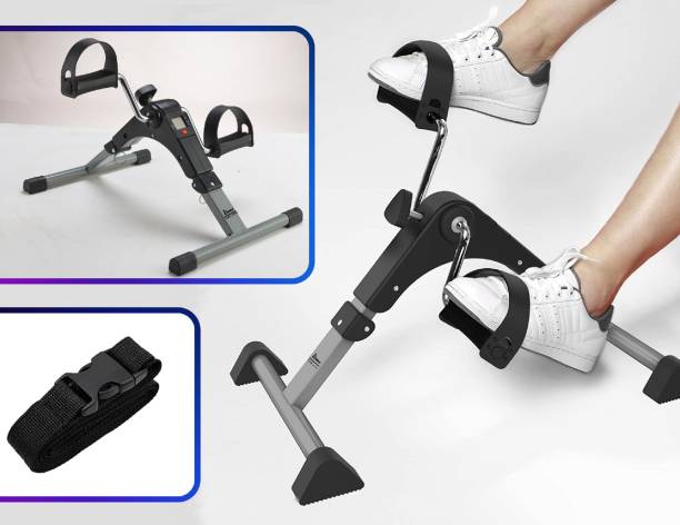 Izoo Mini Digital Fitness Cycle Foot Paddle Exerciser Adjustable Resistance LCD Display Mini Pedal Exerciser Cycle