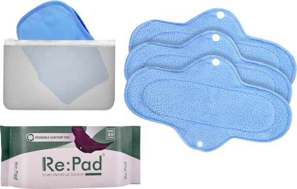Re:pad Reusable Sanitary Pad,Pack of 4 Super Maxi Pads Sanitary Pad