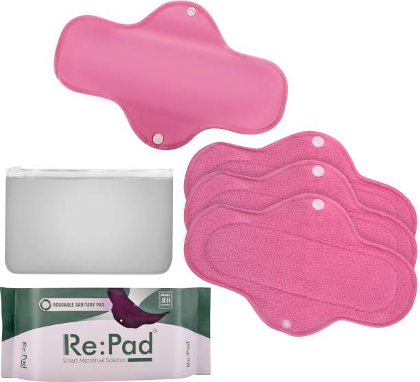 Re:pad Reusable Sanitary Pad,Pack of 4 Maxi Pads Sanitary Pad