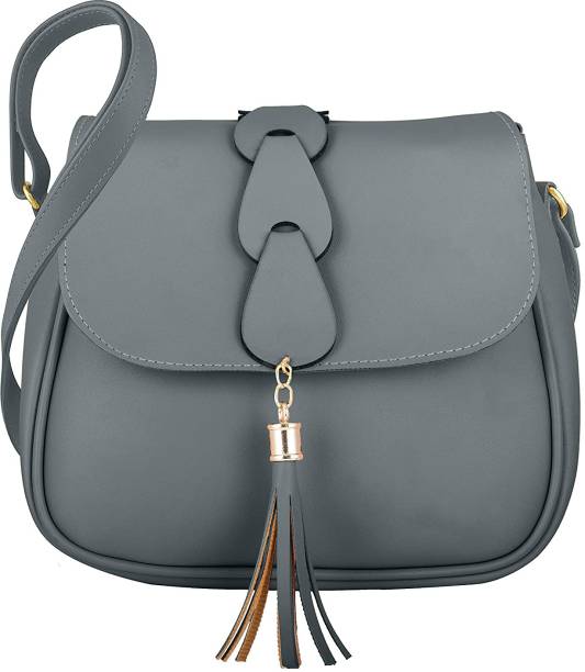 SHAMRIZ Grey Sling Bag Women's & Girls' Sling Bag (Grey)