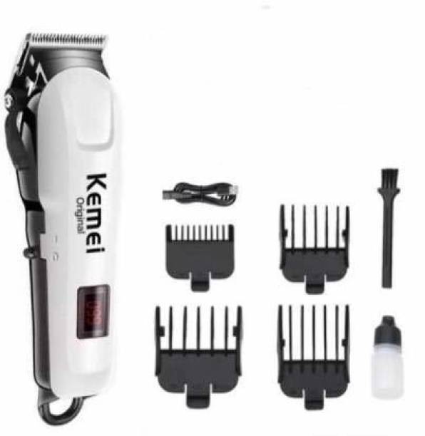 Kemei KM-809A Professional Rechargeable and Cordless Hair Clipper Runtime: 120 min Trimmer for Men Grooming Kit 120 min  Runtime 4 Length Settings
