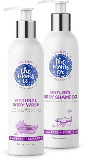 The Moms Co. Natural Baby Wash & Shampoo with Coconut Cleanser & Aloe Vera|Tear & Soap Free