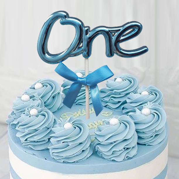 Decor My Party One Cake Topper For 1st Birthday Anniversary Cake Toppers Accessories Decoration Baby Boy 1st Birthday Party Decorating Items First Birthday Decorations Boy 1 Month Baby