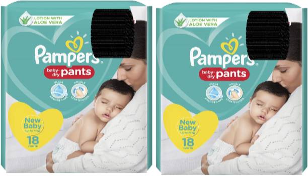Pampers baby dry New Baby 18+18 Pants Diapers - New Bor...