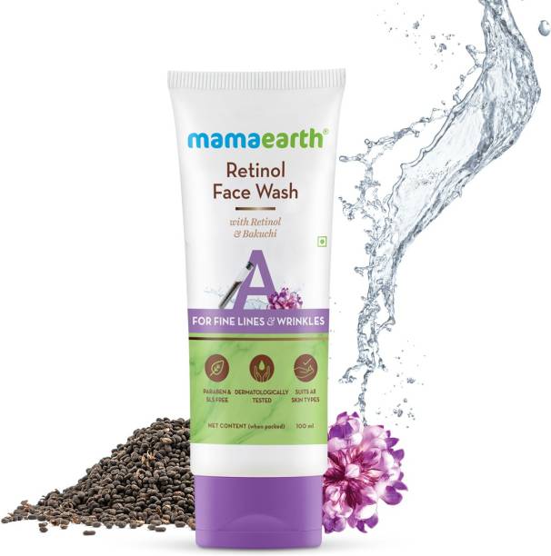 MamaEarth Retinol  with Retinol &amp; Bakuchi for Fine Lines and Wrinkles Face Wash