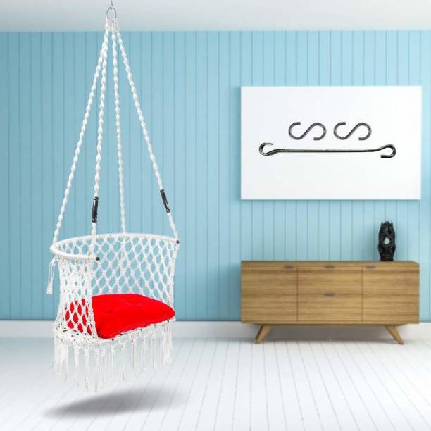 Curio Centre Premium C Shape Swing Jhula for Home, Swings for Balcony, Swing for Adults Polyester Large Swing