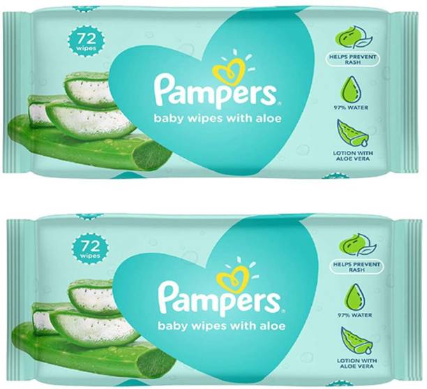 Pampers Baby Wipes With Aloe 72 wipes