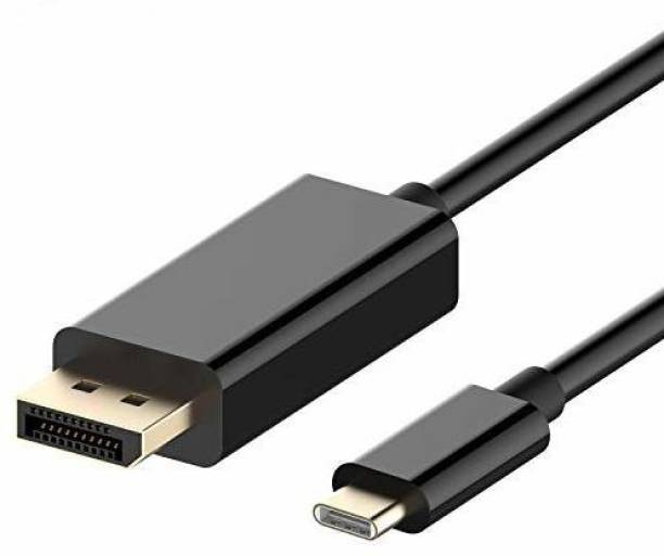 microware USB Type C Cable 1.5 m USB Type C(Thunderbolt 3) to DisplayPort 4K@60Hz UHD 6 Feet Cable, USB 3.1 (USB-C) to DP Display Port Adapter Male to Male Gold-Plated Cord