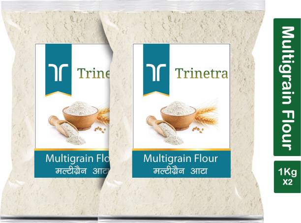 Trinetra Best Quality Multigrain Flour / Multigrain Atta 1Kg Pack of 2