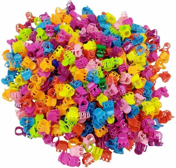 Jainy Creations 1.5cm Mini Hair Claw Clips Claws Clutcher Plastic Hair Pins Clamps for Girl Teens Kids & Women Hair Accessories Mix Colors Hair Claw