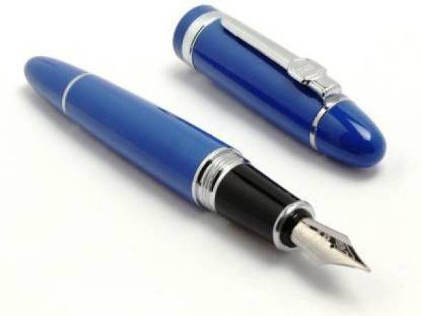 JINHAO izone Ledos Hot Deluxe Steel 159 Blue And Silver Tr Medium Niimb Smooth Fountain Pen Fineliner Pen