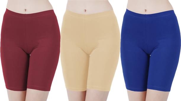 Buy That Trendz Solid Women Multicolor Cycling Shorts